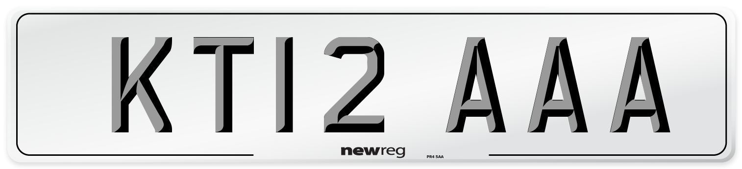 KT12 AAA Number Plate from New Reg